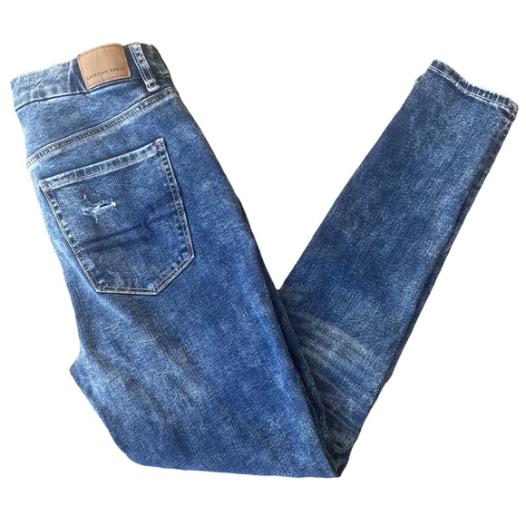 American Eagle Outfitters Denim - American Eagle AE Next Level Distressed Patched Curvy Super High Rise Jegging